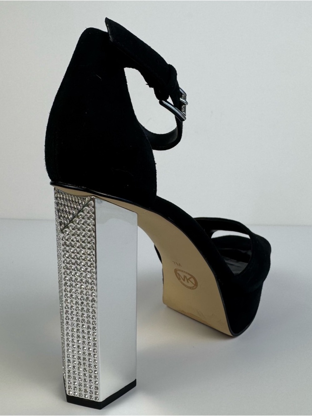 Michael Kors Petra Suede Platform Sandal Black Size 7 - Picture 13 of 15